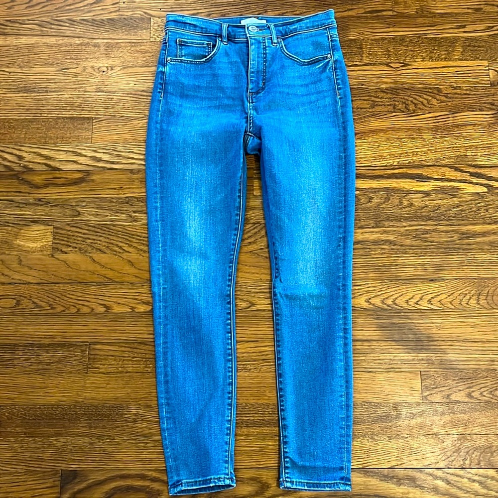 LOFT High Waist Skinny Light Denim Jeans 26/2